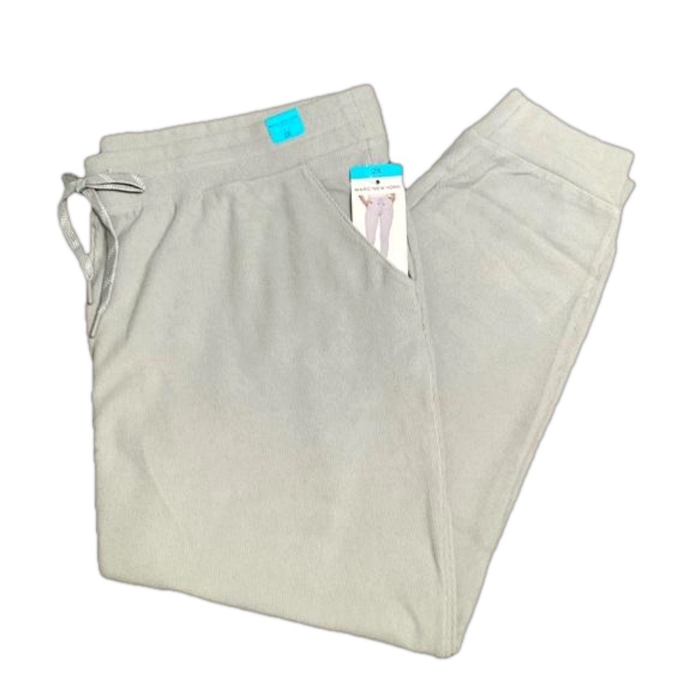 Marc New York Women’s Jogger Pant Ribbed Gray Size 2X NWT - Picture 6 of 8